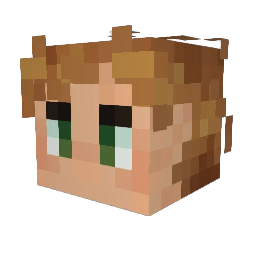 khanukun Minecraft avatar head, 3D render