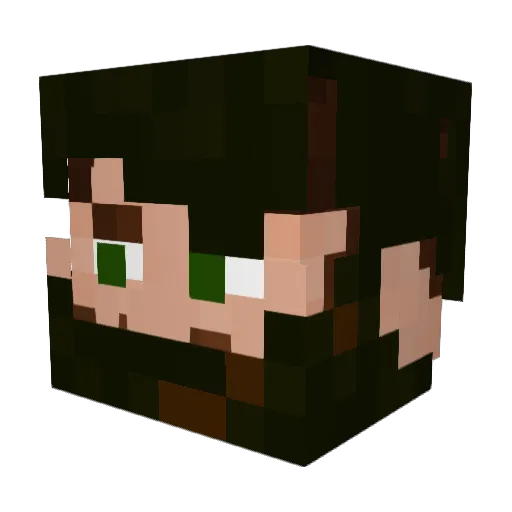 khaos8 Minecraft avatar head, 3D render
