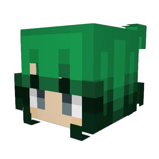 khaoscupid Minecraft avatar head, 3D render