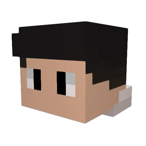 khaxnugget Minecraft avatar head, 3D render