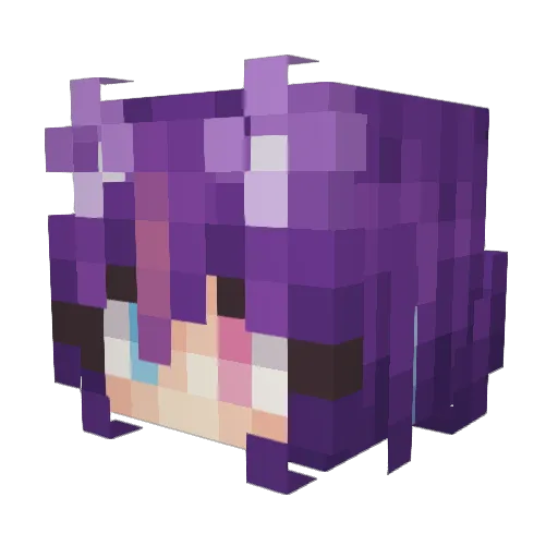 khcL Minecraft avatar head, 3D render