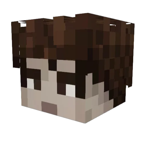 khenek Minecraft avatar head, 3D render