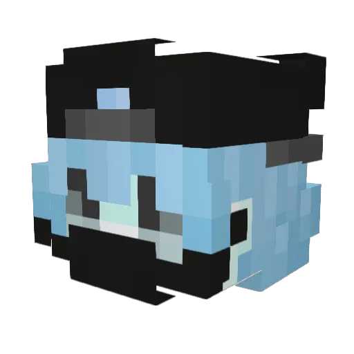 khepriisun Minecraft avatar head, 3D render