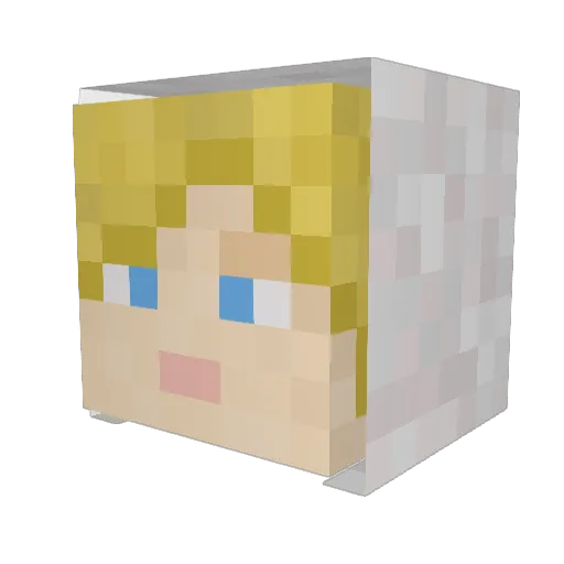 khhm Minecraft avatar head, 3D render