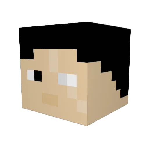 khhw Minecraft avatar head, 3D render