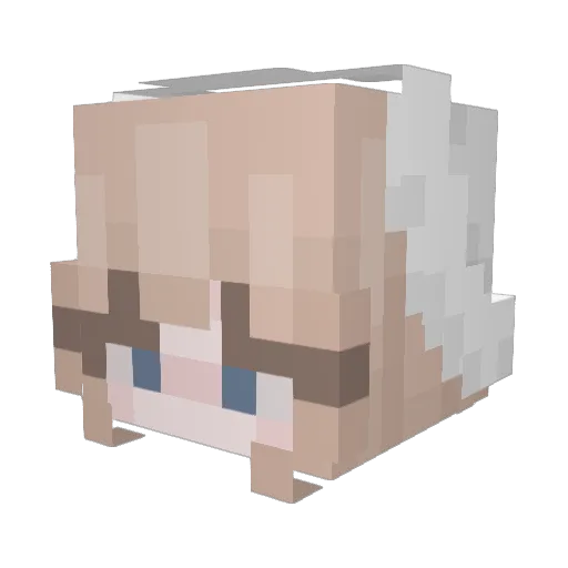 khiro_ Minecraft avatar head, 3D render
