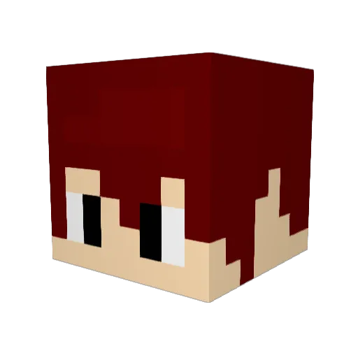 khj20100610 Minecraft avatar head, 3D render