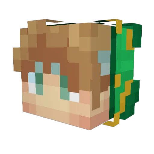 khkek Minecraft avatar head, 3D render