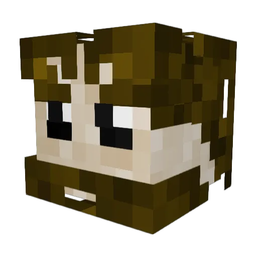 khloroshue Minecraft avatar head, 3D render