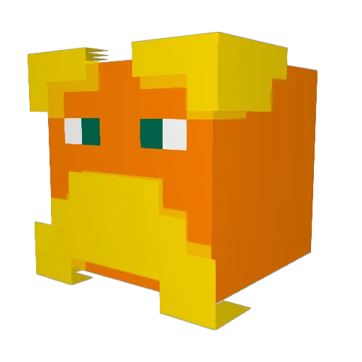 khokyin Minecraft avatar head, 3D render