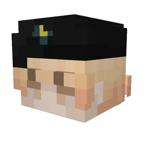 khoshtof Minecraft avatar head, 3D render