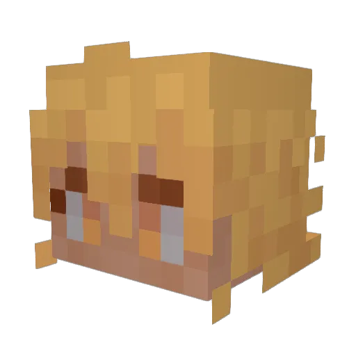 khozyechna Minecraft avatar head, 3D render