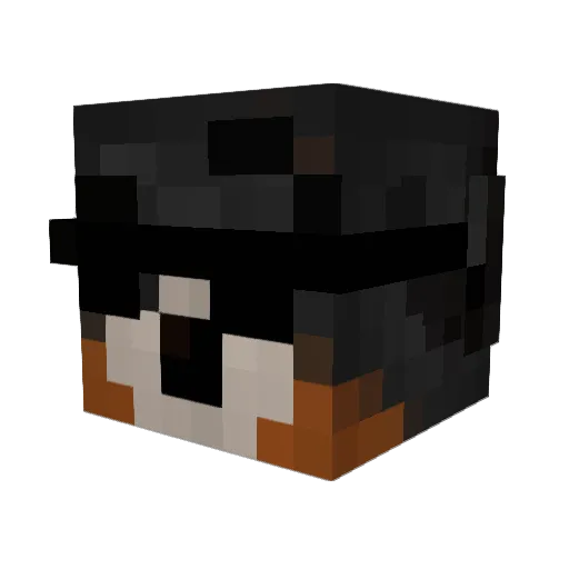 khpo Minecraft avatar head, 3D render