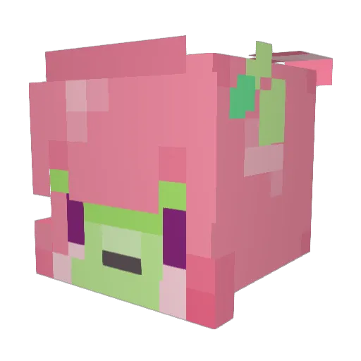 khrissyyyy Minecraft avatar head, 3D render