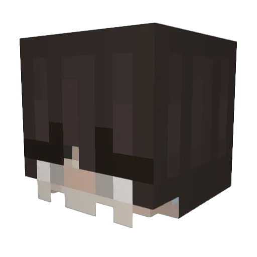 khuxia Minecraft avatar head, 3D render