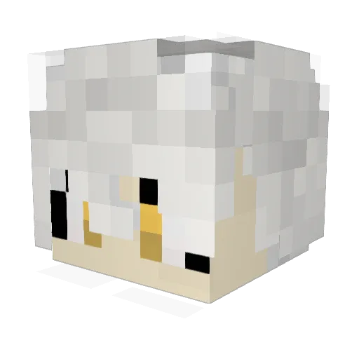 khuxxx Minecraft avatar head, 3D render