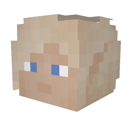 khuzdull Minecraft avatar head, 3D render