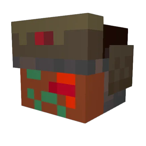khx_ Minecraft avatar head, 3D render