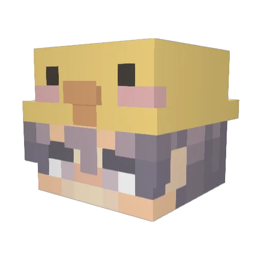khxi Minecraft avatar head, 3D render