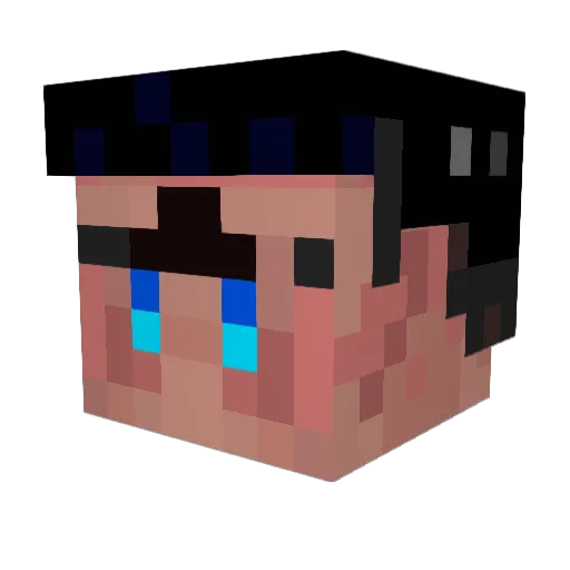 ki36 Minecraft avatar head, 3D render