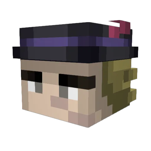 ki4hin Minecraft avatar head, 3D render
