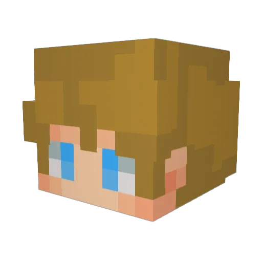 kiKoo22 Minecraft avatar head, 3D render