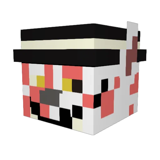 kiNiey Minecraft avatar head, 3D render