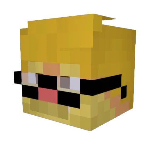 kiRIRed Minecraft avatar head, 3D render