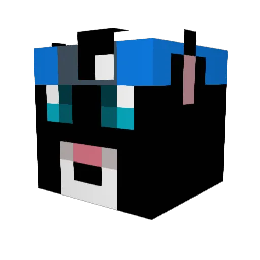 kiTTenCats1 Minecraft avatar head, 3D render