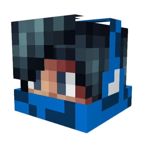 kiabattery Minecraft avatar head, 3D render