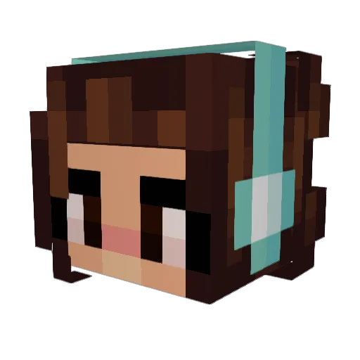 kiaias6 Minecraft avatar head, 3D render