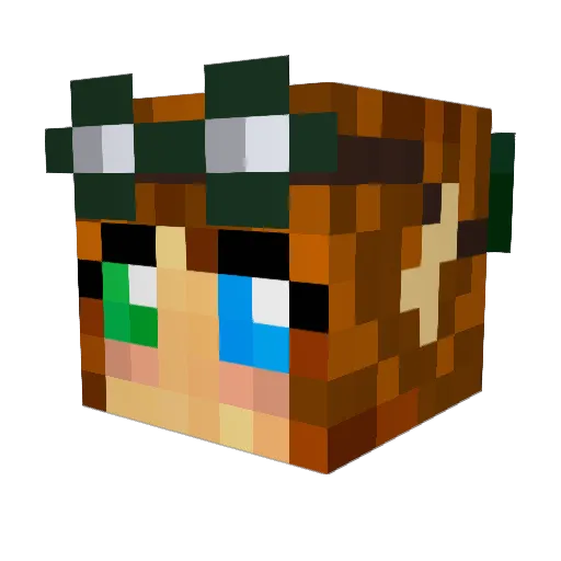 kiaider Minecraft avatar head, 3D render