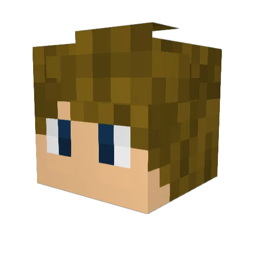 kiakonan Minecraft avatar head, 3D render