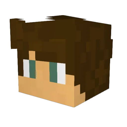 kiamoto Minecraft avatar head, 3D render