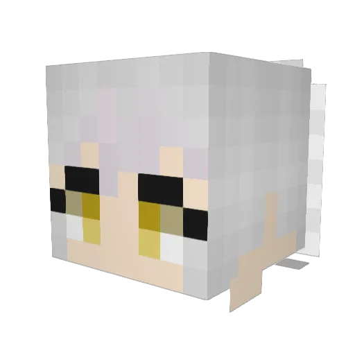 kiana92 Minecraft avatar head, 3D render