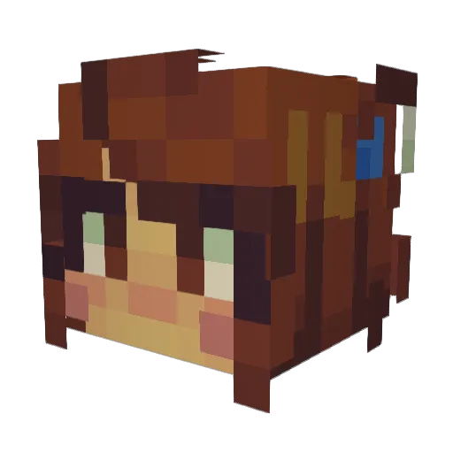 kianffy Minecraft avatar head, 3D render