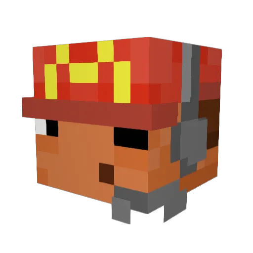 kiaracam Minecraft avatar head, 3D render