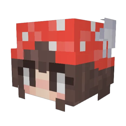 kiaracandi Minecraft avatar head, 3D render