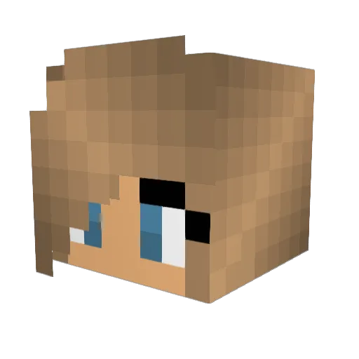 kiarakristy Minecraft avatar head, 3D render