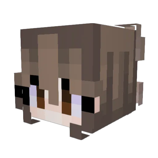 kiarastardust Minecraft avatar head, 3D render