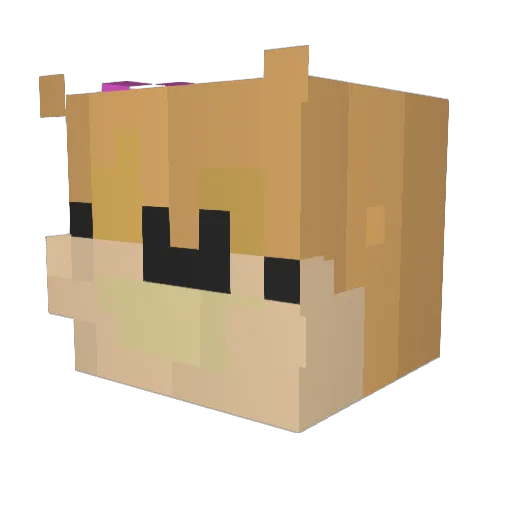 kiarazz Minecraft avatar head, 3D render
