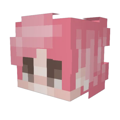 kiaruskli Minecraft avatar head, 3D render