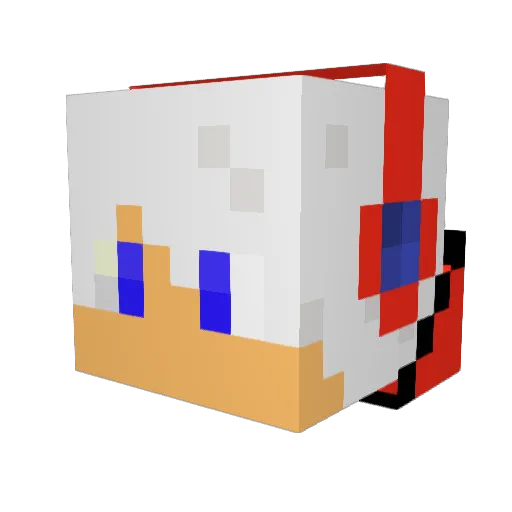 kiaune8 Minecraft avatar head, 3D render