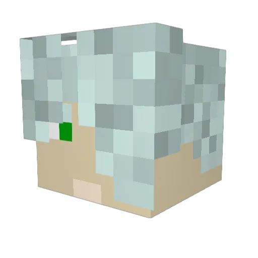 kib4h Minecraft avatar head, 3D render