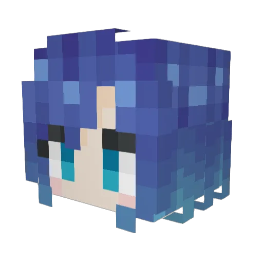 kibaaaaaa Minecraft avatar head, 3D render