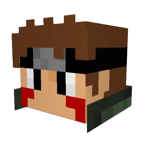 kibafan2304 Minecraft avatar head, 3D render