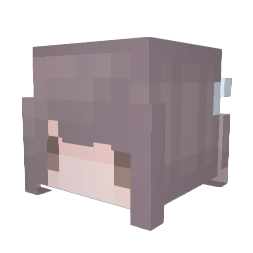 kibbiko Minecraft avatar head, 3D render