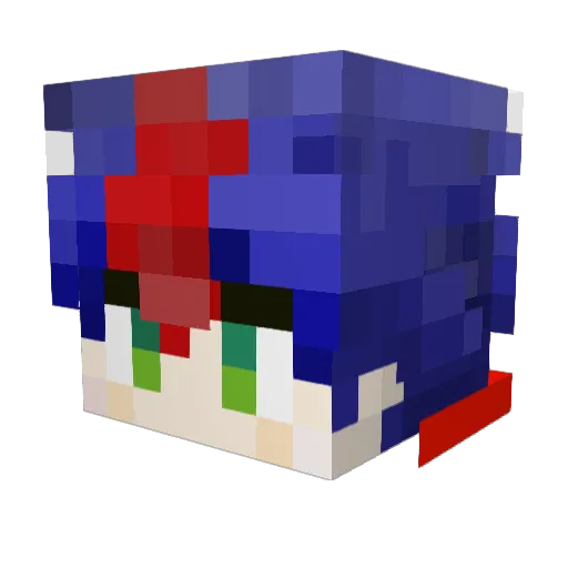 kibex_ Minecraft avatar head, 3D render