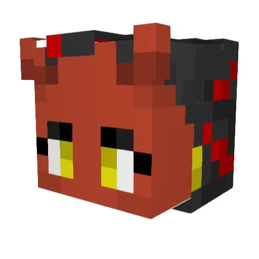 kibidan Minecraft avatar head, 3D render