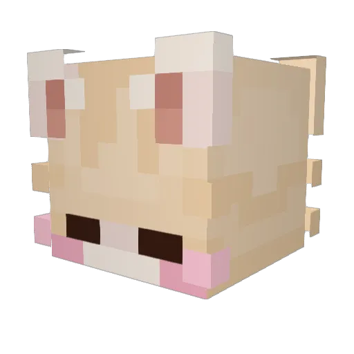 kibkibkib Minecraft avatar head, 3D render